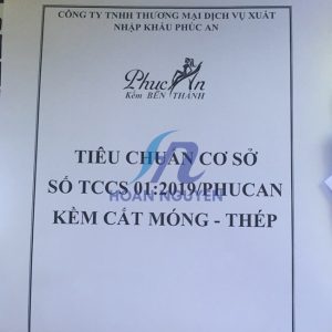 Công bố chất lượng tiêu chuẩn cơ sở (TCCS)