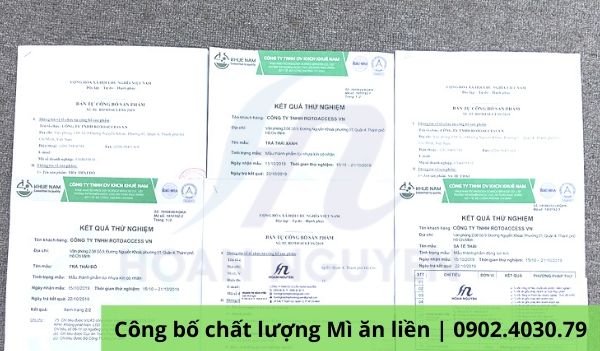 Dịch vụ công bố chất lượng mì ăn liền nhanh nhất 