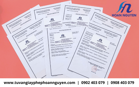 Giấy chứng nhận y tế xuất khẩu thực phẩm Giấy chứng nhận y tế xuất khẩu thực phẩm