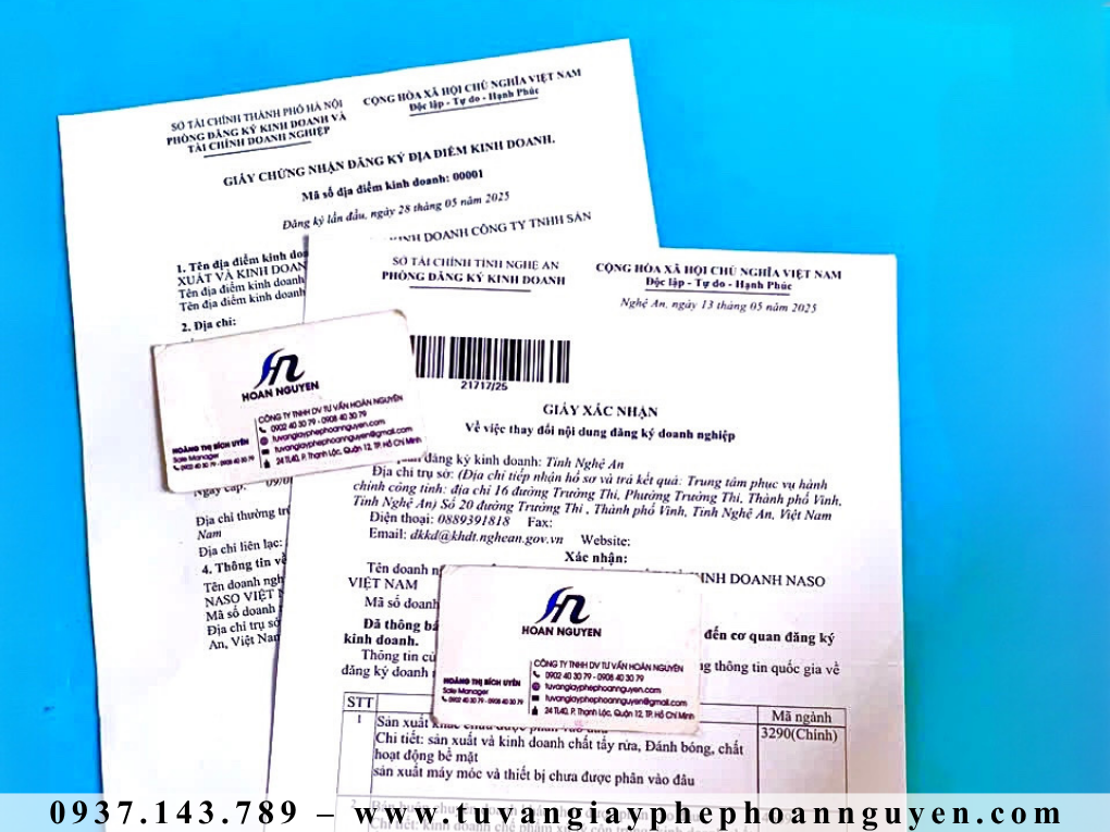 Hỗ trợ nhanh: Thay đổi giấy phép doanh nghiệp